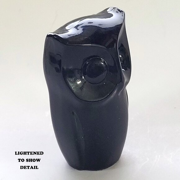 🦉Black Onyx 𝐎𝐖𝐋 Wisdom Knowledge Spirit Animal Totem Crystal - 3" Tall - Picture 5 of 11